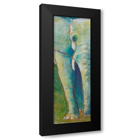Elephant Black Modern Wood Framed Art Print by Hoffman, Kate