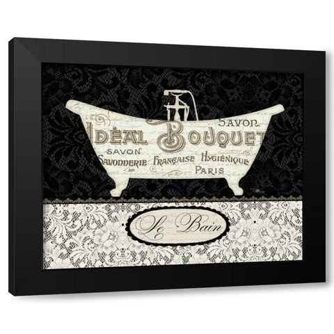 French Lace I Black Modern Wood Framed Art Print with Double Matting by Pela Studio