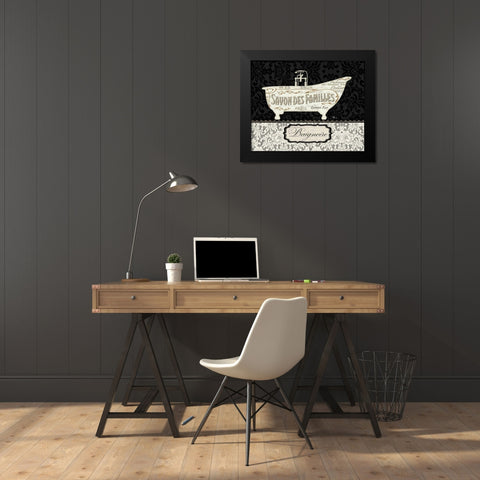 French Lace II Black Modern Wood Framed Art Print by Pela Studio
