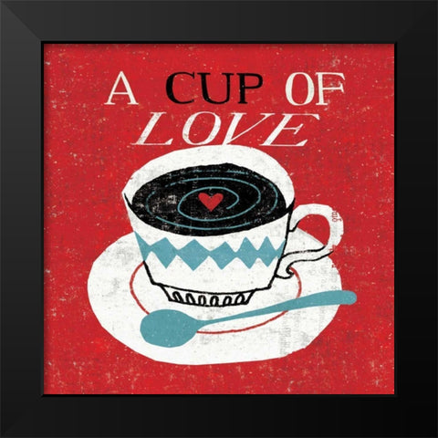 Vintage Desktop - Coffee Black Modern Wood Framed Art Print by Mullan, Michael