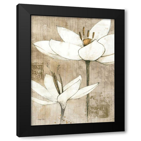 Pencil Floral I Black Modern Wood Framed Art Print by Tillmon, Avery