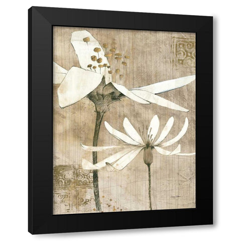 Pencil Floral II Black Modern Wood Framed Art Print by Tillmon, Avery