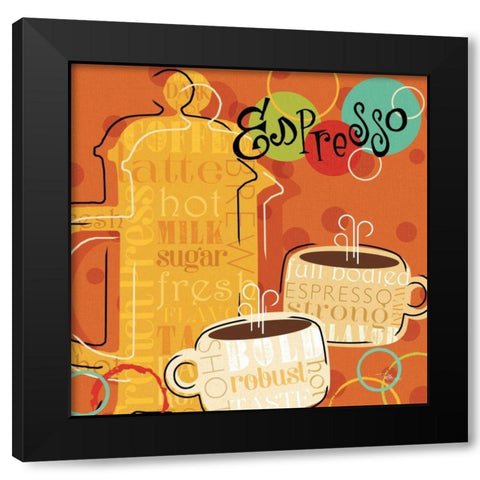 Funky Brew I Black Modern Wood Framed Art Print by Pela Studio