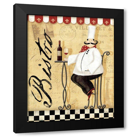 Chefs Break I Black Modern Wood Framed Art Print with Double Matting by Charron, Veronique