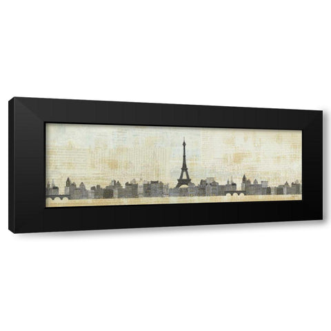 Eiffel Skyline Black Modern Wood Framed Art Print by Tillmon, Avery