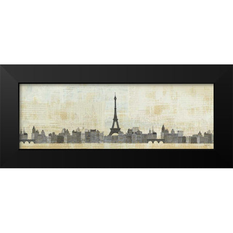 Eiffel Skyline Black Modern Wood Framed Art Print by Tillmon, Avery