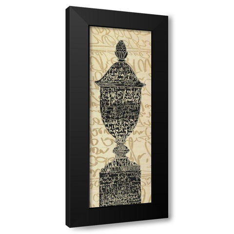 Scripted Urn II Black Modern Wood Framed Art Print by Tillmon, Avery