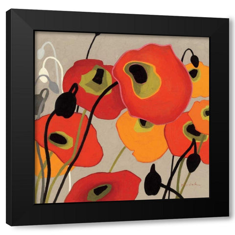 Mango Tango II Black Modern Wood Framed Art Print by Novak, Shirley