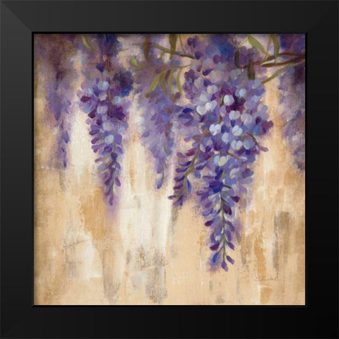 Wisteria Bloom I Black Modern Wood Framed Art Print by Vassileva, Silvia