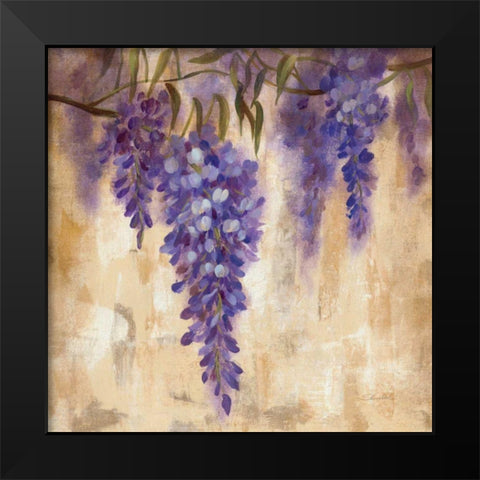Wisteria Bloom II Black Modern Wood Framed Art Print by Vassileva, Silvia