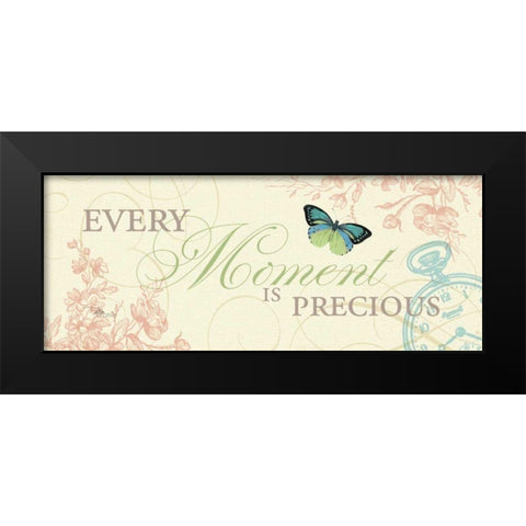 Time Flies I Black Modern Wood Framed Art Print by Pela Studio