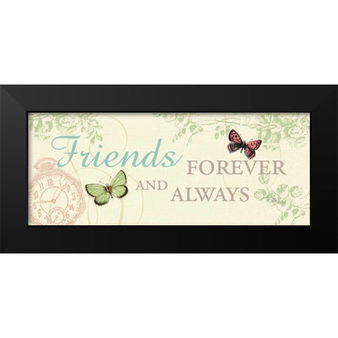 Time Flies IV Black Modern Wood Framed Art Print by Pela Studio