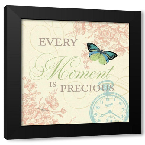 Time Flies I Black Modern Wood Framed Art Print by Pela Studio