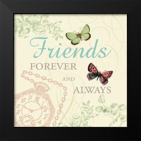 Time Flies IV Black Modern Wood Framed Art Print by Pela Studio