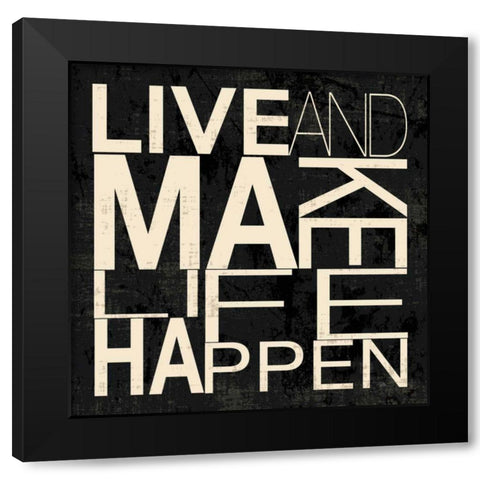 Good Words II Black Modern Wood Framed Art Print by Pela Studio