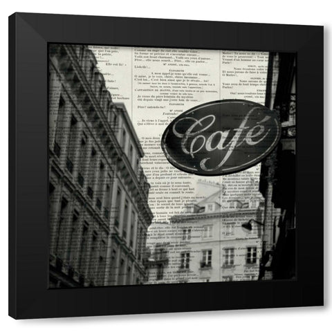 Cafe Black Modern Wood Framed Art Print by Olivier, Marc