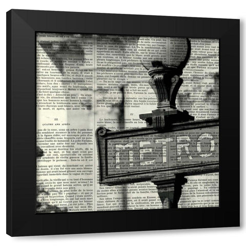 Metro I Crop Black Modern Wood Framed Art Print with Double Matting by Olivier, Marc