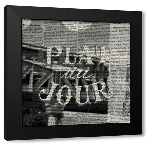 Plat du Jour Black Modern Wood Framed Art Print by Olivier, Marc