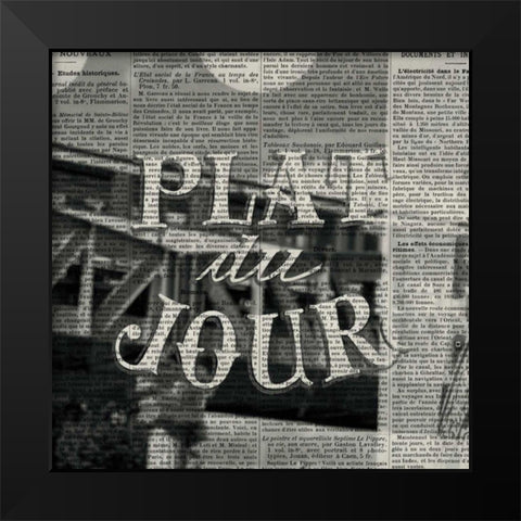 Plat du Jour Black Modern Wood Framed Art Print by Olivier, Marc