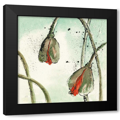 Not a California Poppy II Black Modern Wood Framed Art Print with Double Matting by Paschke, Chris