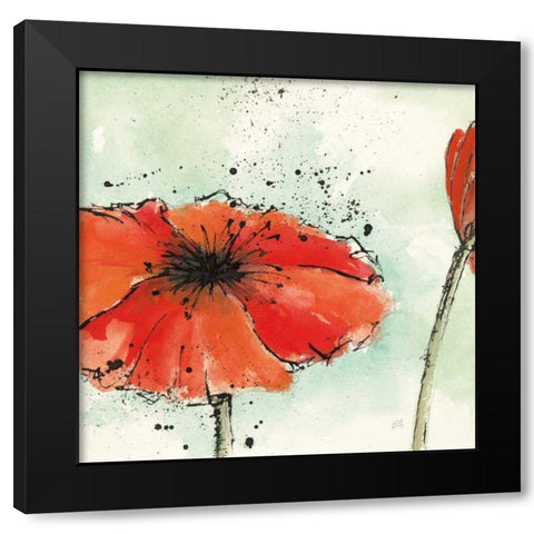 Not a California Poppy III Black Modern Wood Framed Art Print with Double Matting by Paschke, Chris