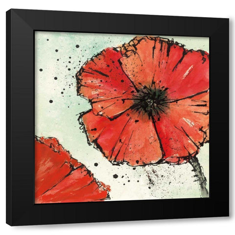 Not a California Poppy IV Black Modern Wood Framed Art Print with Double Matting by Paschke, Chris
