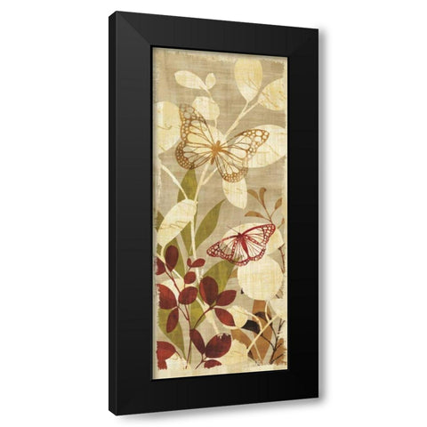 Warm Fluttering Panel I Black Modern Wood Framed Art Print with Double Matting by Wild Apple Portfolio