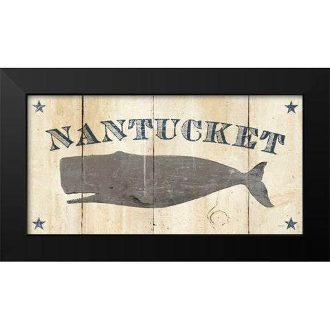 Nantucket Whale Black Modern Wood Framed Art Print by Tillmon, Avery