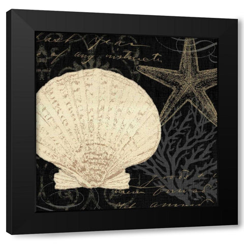 Coastal Moonlight II Black Modern Wood Framed Art Print by Pela Studio