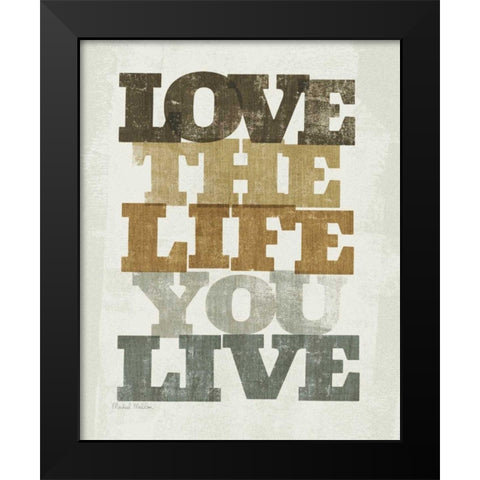 Live and Love II Black Modern Wood Framed Art Print by Mullan, Michael