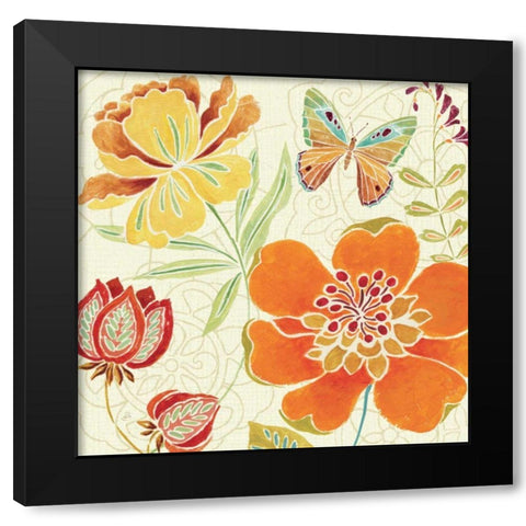 Spice Bouquet II Black Modern Wood Framed Art Print with Double Matting by Brissonnet, Daphne