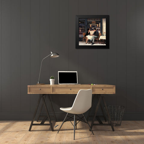 Rendezvous Black Modern Wood Framed Art Print by Sullivan, Myles