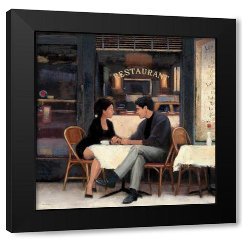 Rendezvous Black Modern Wood Framed Art Print with Double Matting by Sullivan, Myles