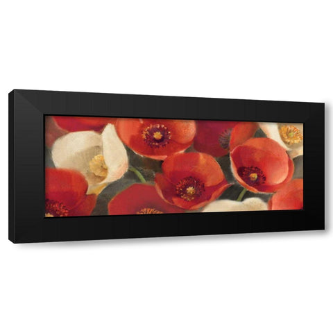 Poppies Bloom I Black Modern Wood Framed Art Print with Double Matting by Hristova, Albena