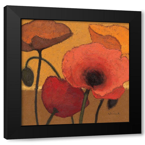 Poppy Curry I Black Modern Wood Framed Art Print by Novak, Shirley