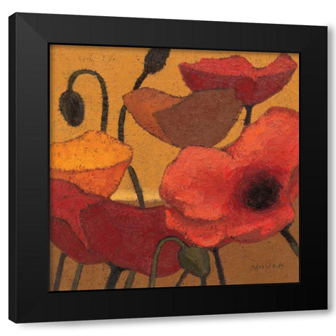 Poppy Curry II Black Modern Wood Framed Art Print by Novak, Shirley