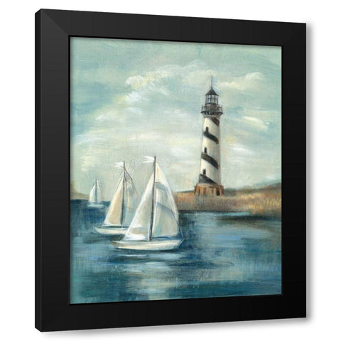 Northeastern Breeze II Black Modern Wood Framed Art Print with Double Matting by Vassileva, Silvia