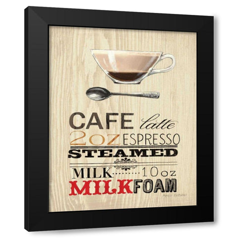 Cafe Latte Black Modern Wood Framed Art Print by Fabiano, Marco