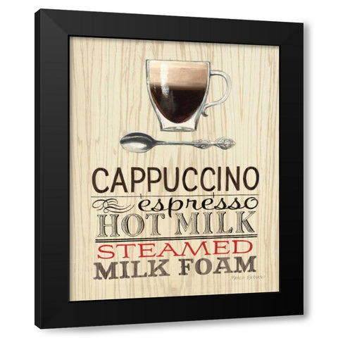 Cappucino Black Modern Wood Framed Art Print by Fabiano, Marco