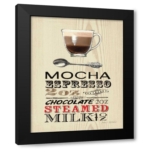 Mocha Black Modern Wood Framed Art Print by Fabiano, Marco