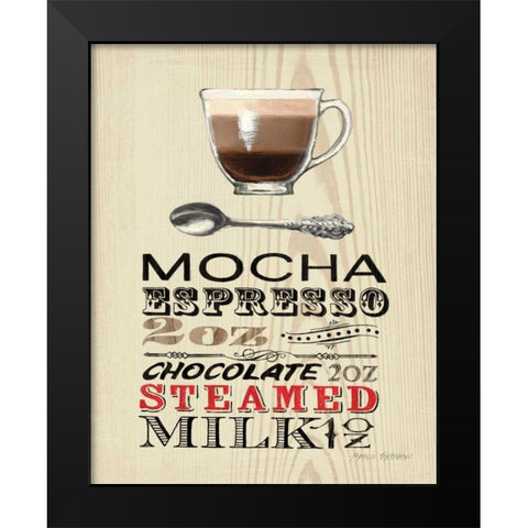 Mocha Black Modern Wood Framed Art Print by Fabiano, Marco