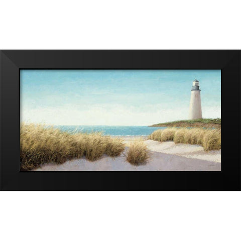 Lighthouse by the Sea Black Modern Wood Framed Art Print by Wiens, James