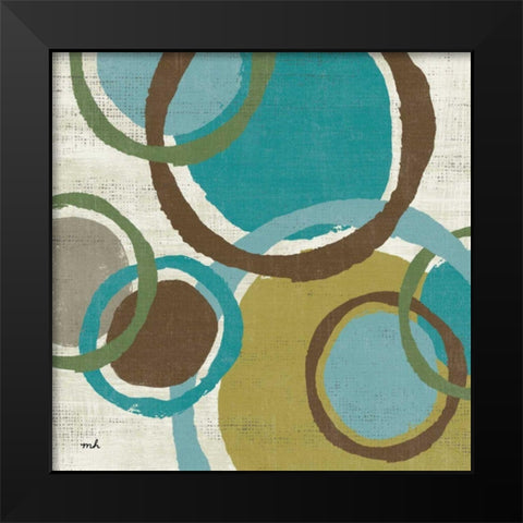 Vintage Bubbles I Black Modern Wood Framed Art Print by Hershey, Moira