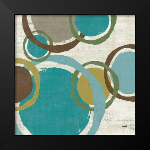 Vintage Bubbles II Black Modern Wood Framed Art Print by Hershey, Moira