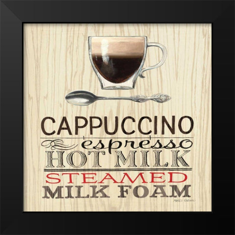 Cappucino Black Modern Wood Framed Art Print by Fabiano, Marco