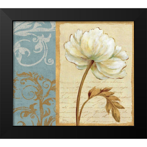 White Beauty I Black Modern Wood Framed Art Print by Charron, Veronique