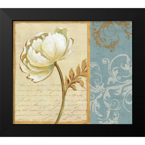 White Beauty II Black Modern Wood Framed Art Print by Charron, Veronique