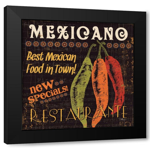 Tex Mex I Black Modern Wood Framed Art Print with Double Matting by Pela Studio