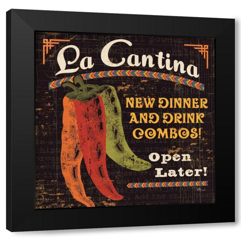 Tex Mex II Black Modern Wood Framed Art Print with Double Matting by Pela Studio