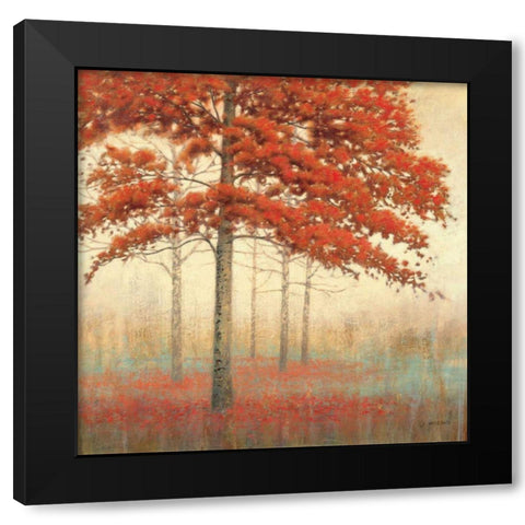 Autumn Trees II Black Modern Wood Framed Art Print by Wiens, James